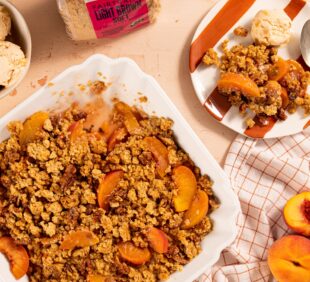 Peach and Mint Crumble